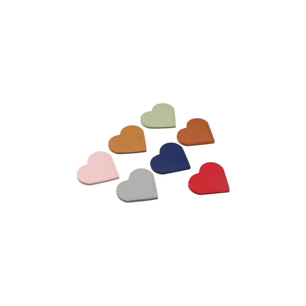Portable Heart-shaped Corner Page Marker Vintage Multicolor Leather Bookmark Durable Handmade Book Page Marker Students Peaceful Pleasures Health and Wellness