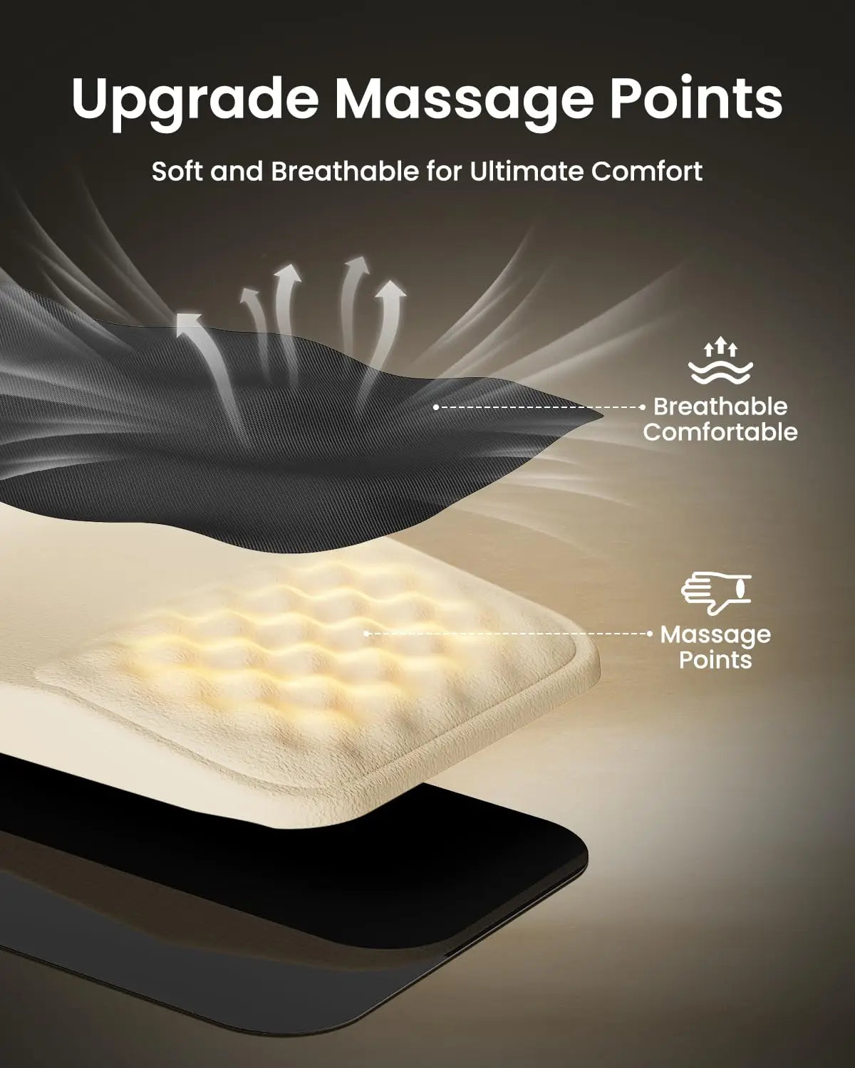 Ergonomic mouse pad with wrist rest, mouse pad with massage design, soft memory foam and non-slip PU base for pain relief. Suita Peaceful Pleasures Health and Wellness