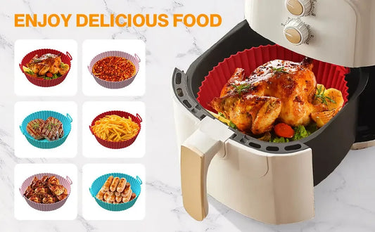 Reusable Silicone Baking Mat – Non-Stick Air Fryer Liner Silicone Baking Mat Peaceful Pleasures Health and Wellness