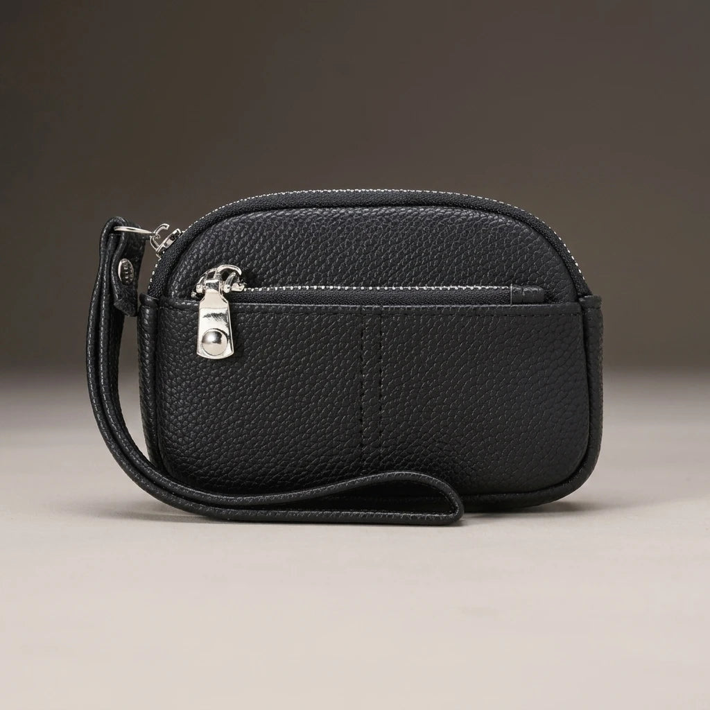 Korean Style Double Zipper Mini Pouch Key And Coin Organizer Bag With Large Capacity Peaceful Pleasures Health and Wellness