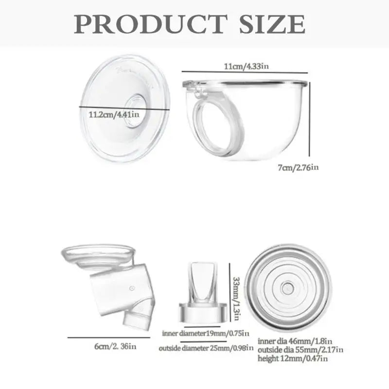 7-Piece Breast Pump Replacement Kit – Flange Insert for S9 & S12