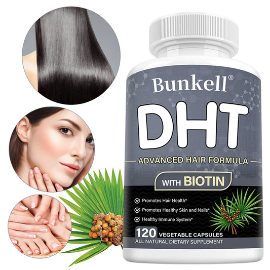 DHT Blocker, Premium Hair Care Formula, with Biotin Supplement, Support Healthy Hair, Skin, and Nails, Promote Immune System Peaceful Pleasures Health and Wellness