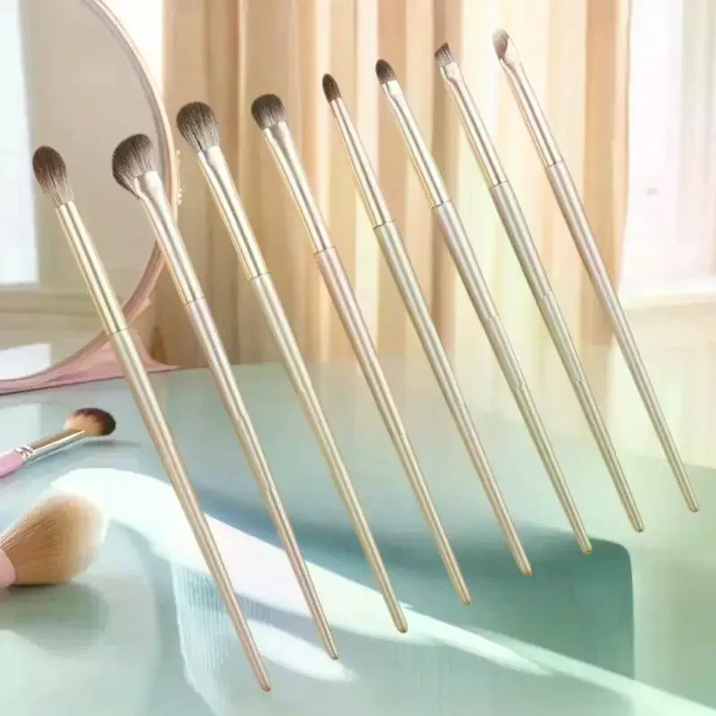8pcs Eye Makeup Brushes Set Detail Eyeshadow Brush Makeup Brush Ultra Soft Eyeshadow Eyeliner Makeup Tool Peaceful Pleasures Health and Wellness