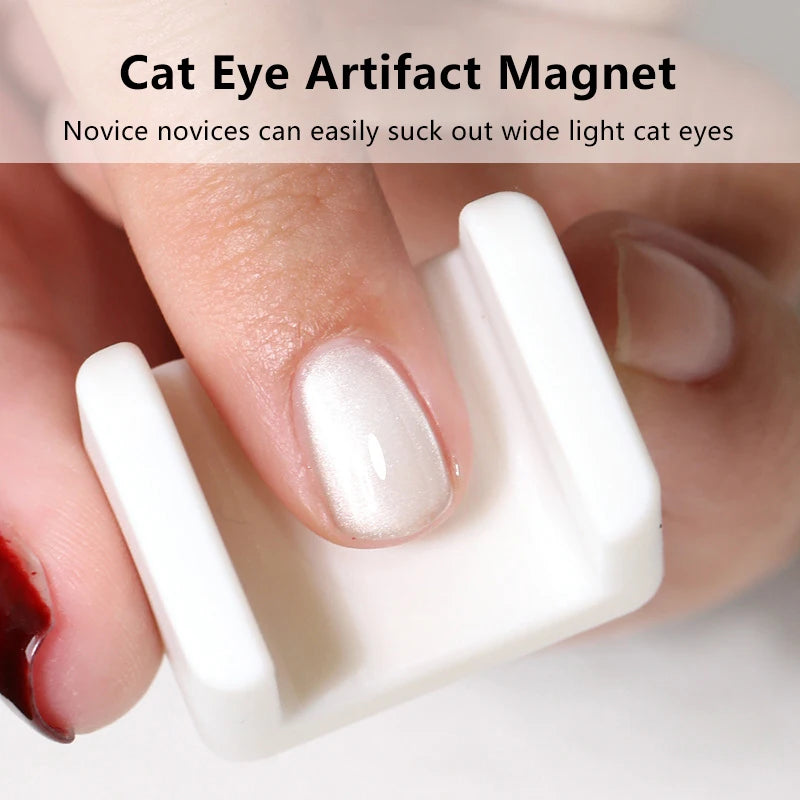 Cat Eye Magnet U-Shaped Nail Art Cat Eye Magnet Stick For Cat Eye Gel Effect Special Velvet 5D Manicure Salon DIY Magnetic Tool Peaceful Pleasures Health and Wellness