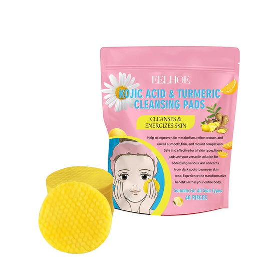 EELHOE Turmeric Kojic Acid Pads for Skin Lightening Skin Care Peaceful Pleasures Health and Wellness 40pcs