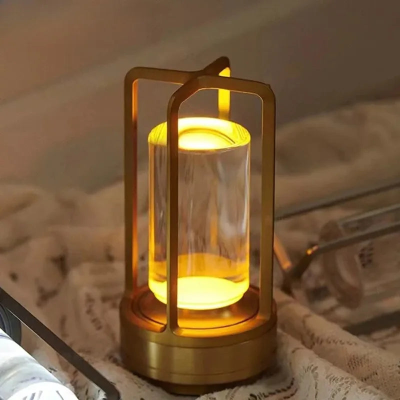RTONTR Crystal Table Lamp | Rechargeable Touch Dimmable LED Light