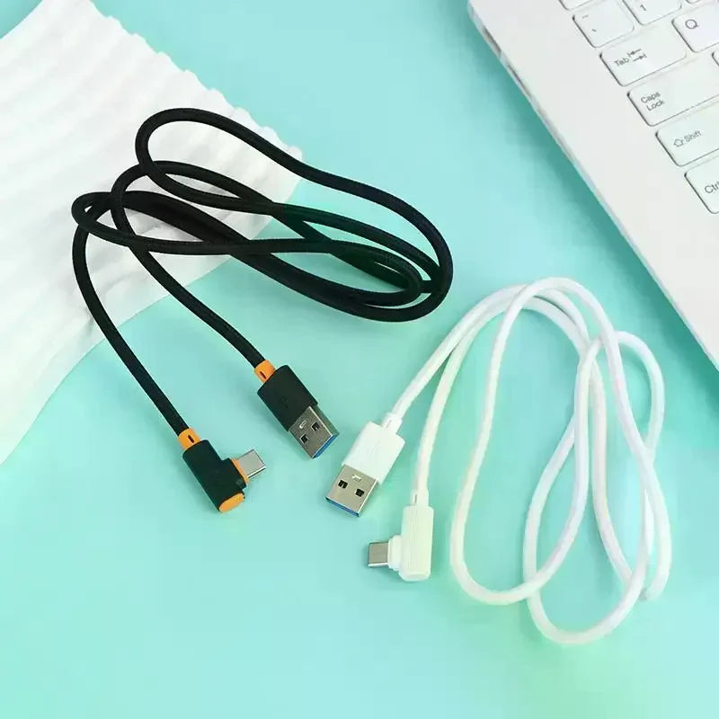 240W USB-A to USB-C 90° Fast Charging Cable 1M 1.5M 2M