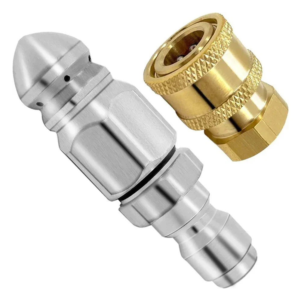 5000 PSI Sewer Jetting Nozzle – 1/4" Quick Connect Drain Cleaner