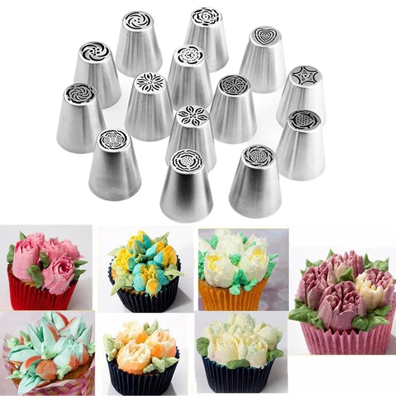 Russian Piping Nozzle Tips – Cake & Cupcake Decorating Set Cake Decorating Tips Peaceful Pleasures Health and Wellness