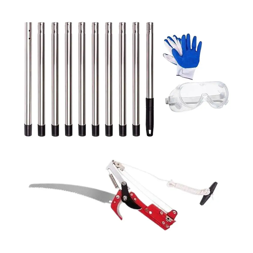 Tree Pole Saw Telescoping Lightweight Branch Trimming Tool for Backyard Orchards Flowers Vineyards Large Farmlands Gardening Peaceful Pleasures Health and Wellness 1 set