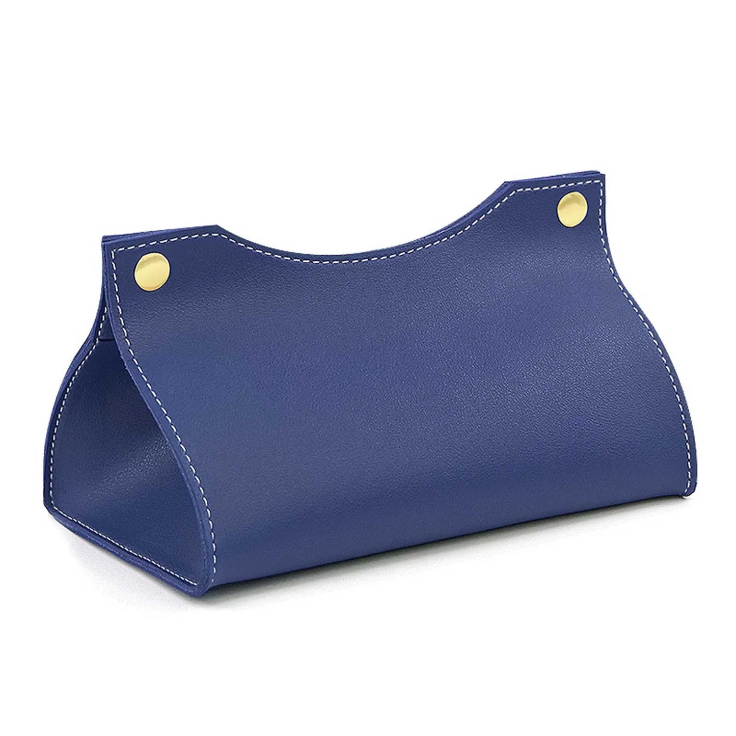 Tissue Box Holder Home Living Room Coffee Table Desktop Simple Napkin Box Kitchen Storage Paper Box PU Leather Organizers Peaceful Pleasures Health and Wellness Blue