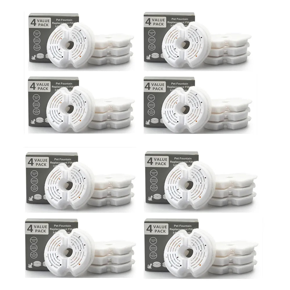 Activated Carbon Pet Fountain Filters – 4 to 32 Pack