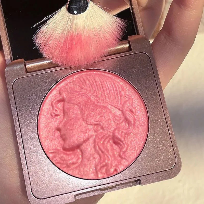 Rose Pink Shimmer Blush Palette | Natural Glow Blusher 6g