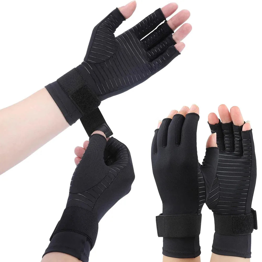 1Pair Compression Arthritis Gloves with Strap,Carpal Tunnel,Typing Peaceful Pleasures Health and Wellness