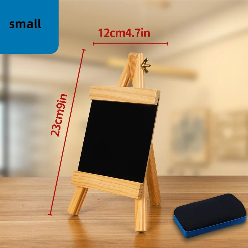 Bview Art Wooden Drawing Easel Chalkboard Stand Double-sided Board