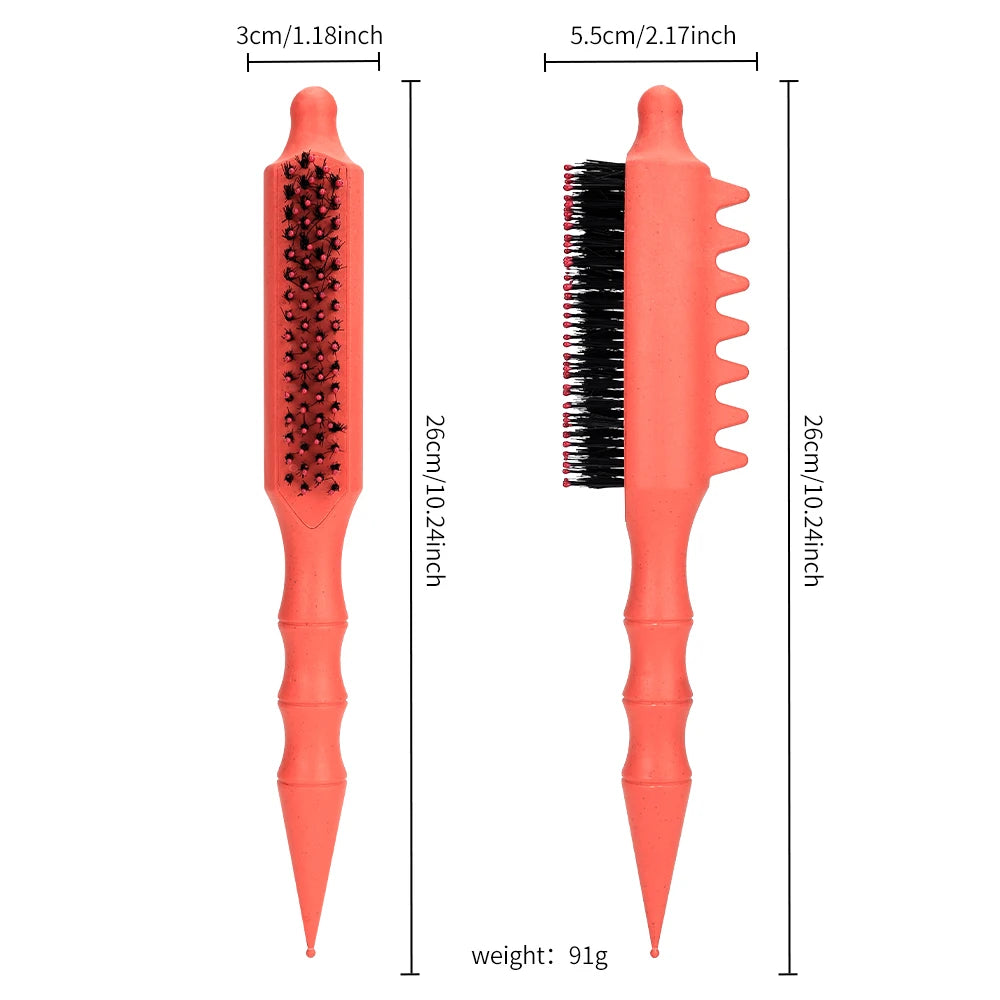 New STYLISH TAIL COMB - Multi-Row Teasing Comb for Voluminous Updos & Curls - Boar Bristle Hair Brush for Professional Styling Peaceful Pleasures Health and Wellness