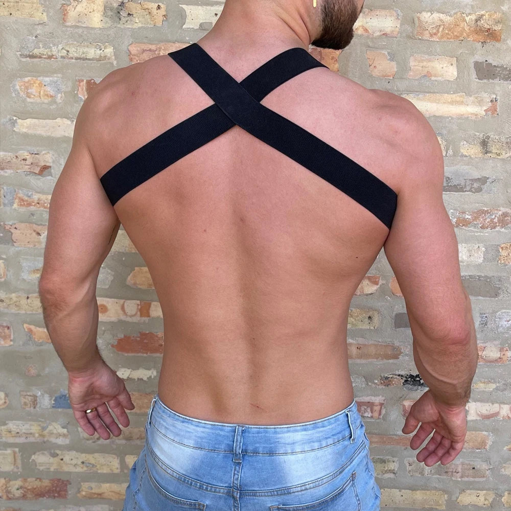 Men Harness Belts Fetish Gay Clothing Sex Rave Sexual Elasticit Chest