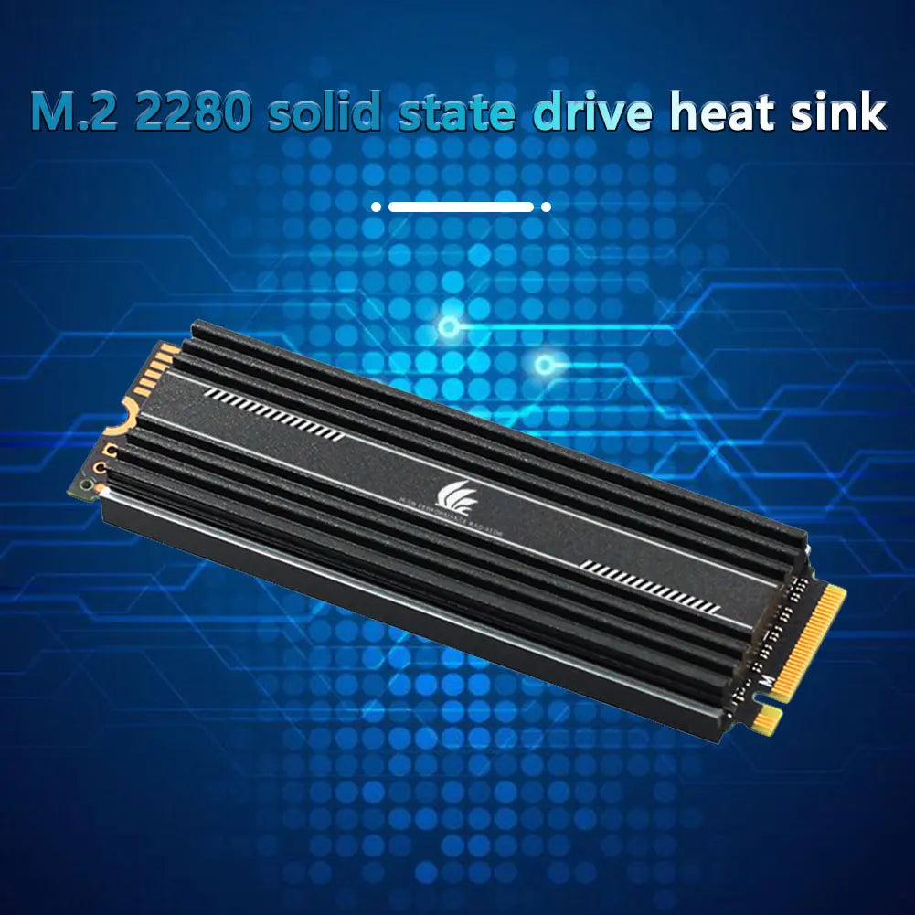 M.2 2280 SSD Aluminum Heat Sink with Thermal Cooling Pads