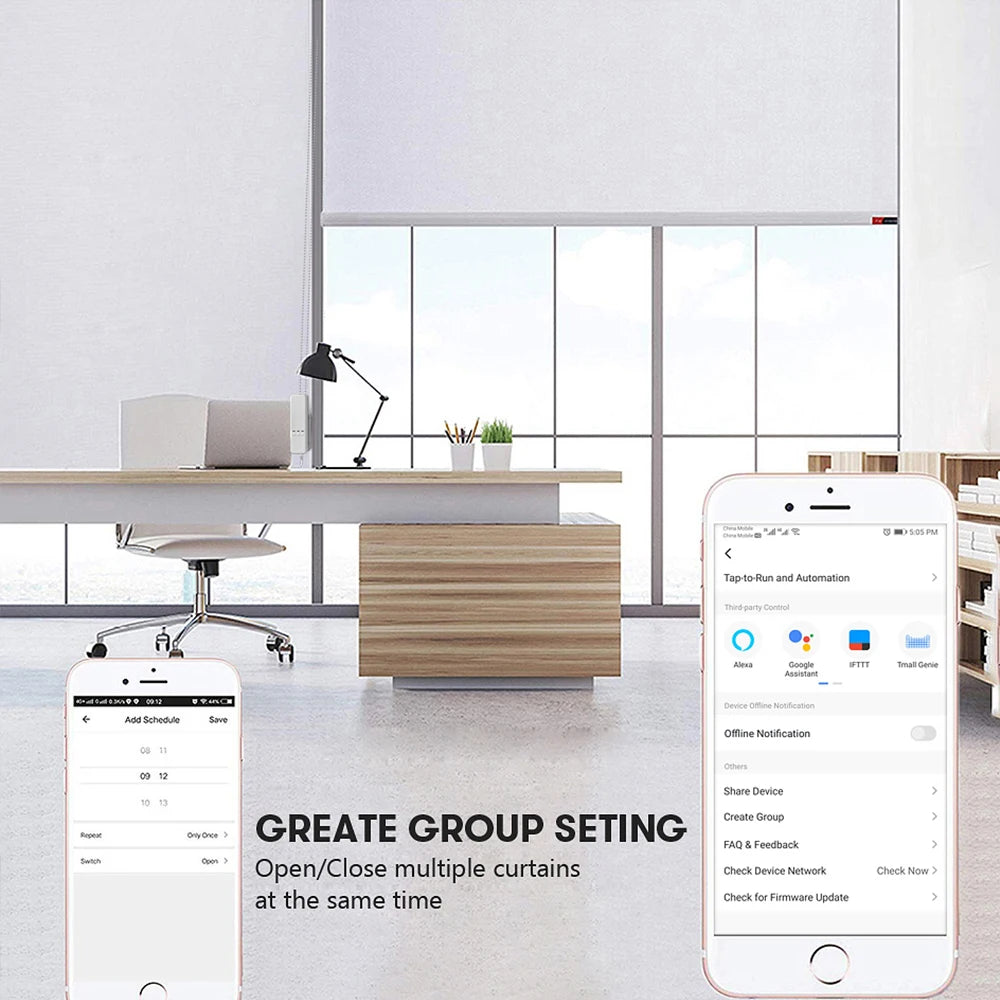 Wifi Smart Roller Blinds Motor,Tuya WiFi Electric Shutter Curtain Motor,Remote Voice Control Work With Alexa/Google Home Peaceful Pleasures Health and Wellness