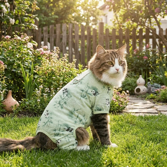 Breathable Dog Cooling Jumpsuit | Panda Print Pet Onesie Dog Cooling Jumpsuit Peaceful Pleasures Health and Wellness
