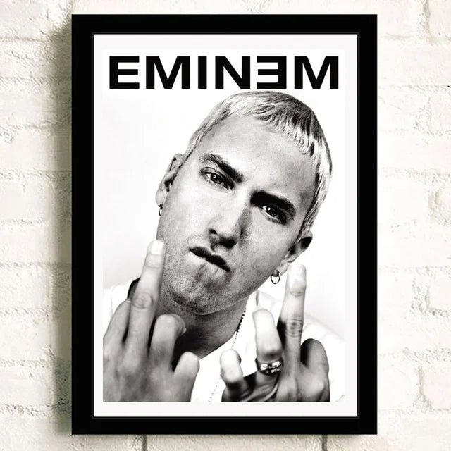 Super Rapper Eminems Posters and Prints Great Rap Singer Canvas Painting Music Star Wall Art Picture for Bedroom Home Decor Peaceful Pleasures Health and Wellness A16 30X40CM