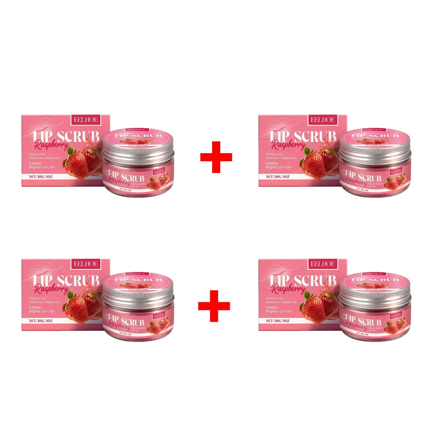 Eelhoe Strawberry Lip Scrub – Exfoliate, Moisturize & Brighten