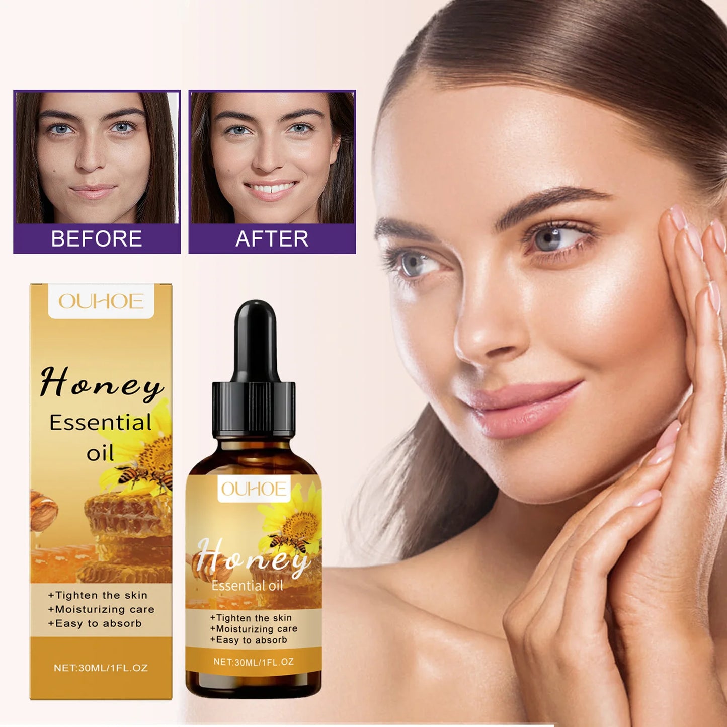 Honey Moisturizing Body Oil – Face & Body Nourishing (30ml)