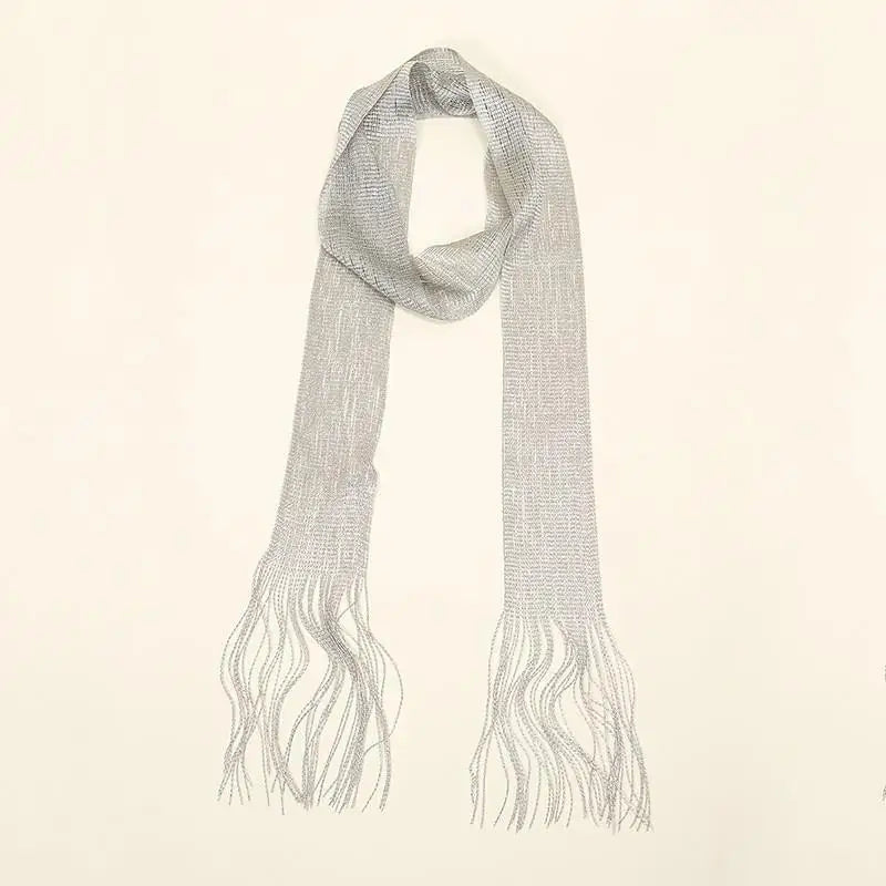 Striped Silk-Blend Scarf – Lightweight Neck & Hair Accessory