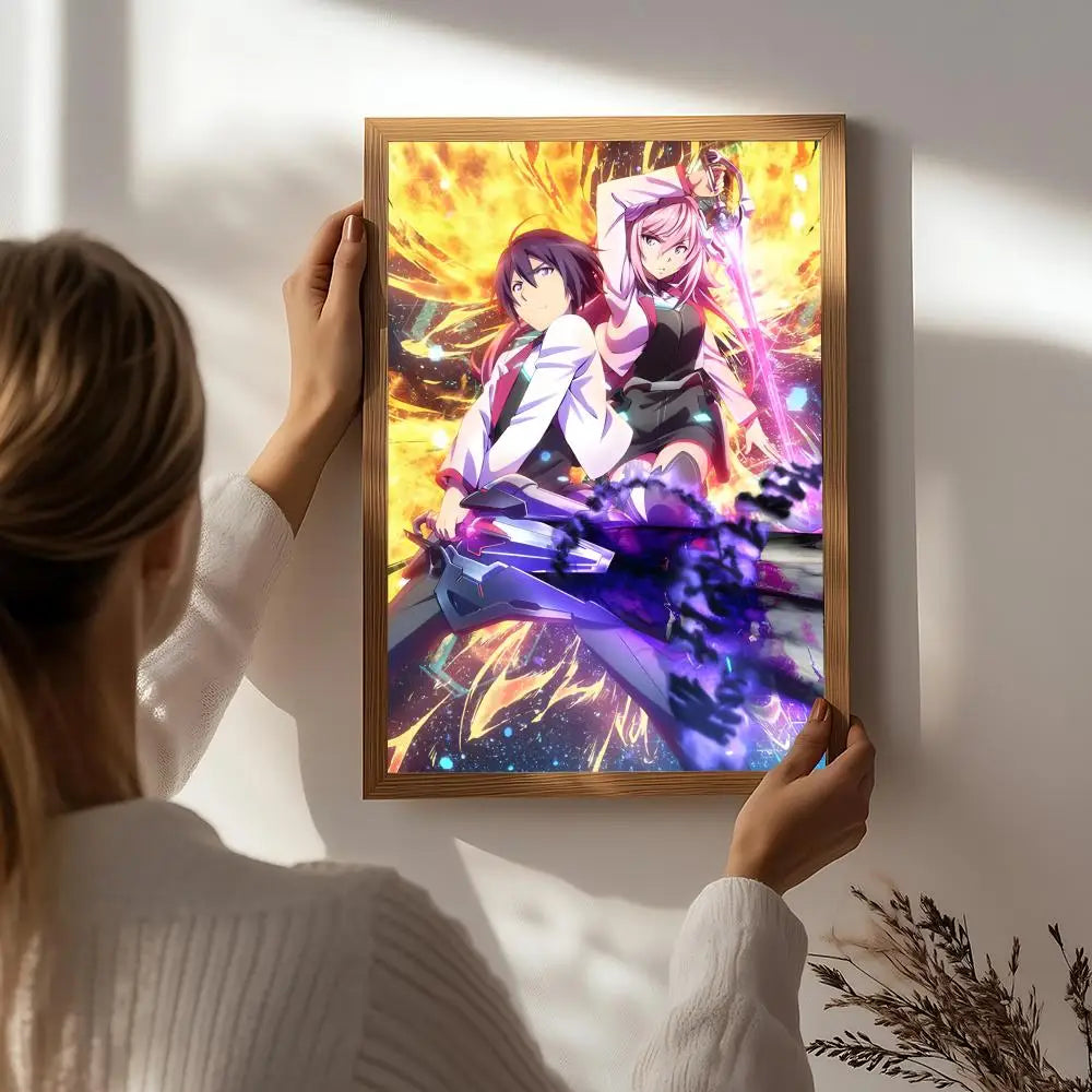 The Asterisk War Anime Poster – HD Self-Adhesive Wall Art Anime Wall Poster Peaceful Pleasures Health and Wellness White2 50X70cmNoframe