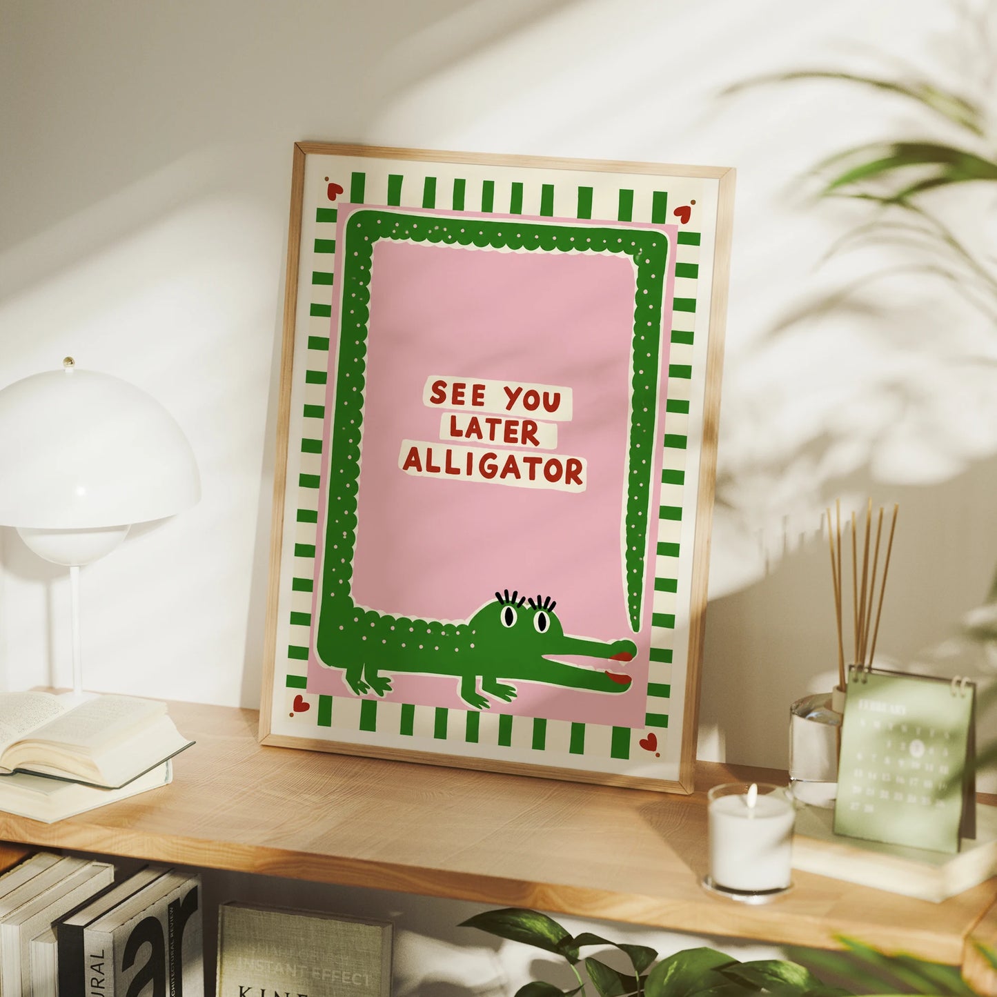 Funny Crocodile & Giraffe Canvas Wall Art | Kids Room Decor