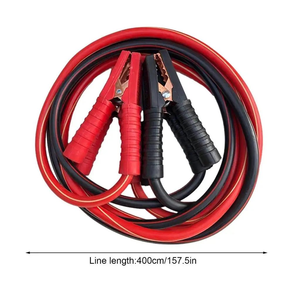 Jumper Cables 1500A 3 m/4M Heavy Duty Automotive Booster Cables Emergency Jump Starter Leads Double-ended With Clamps Clips Peaceful Pleasures Health and Wellness 1500A 4 meters