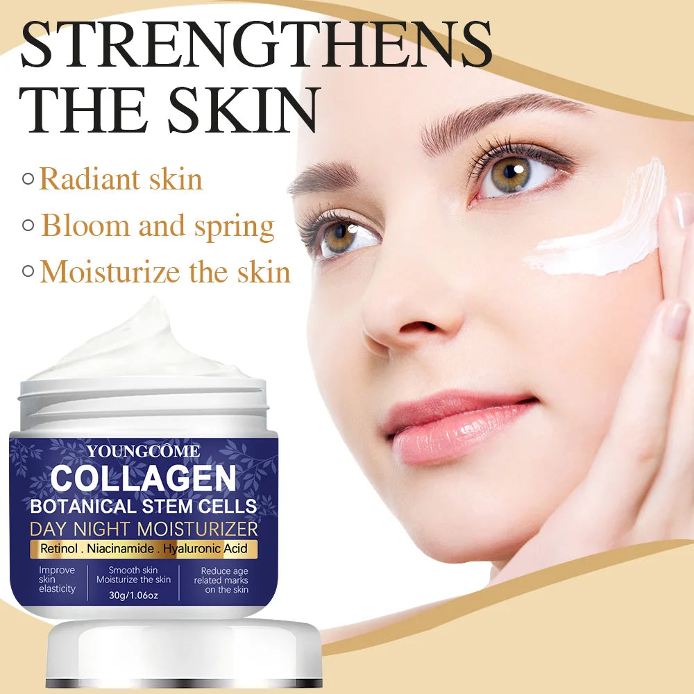 YOUNGCOME Collagen Hyaluronic Acid Skin Care Anti-Wrinkle Moisturizing Anti-Aging Night Shrink Pores Whitening Smooth Skin Care Peaceful Pleasures Health and Wellness