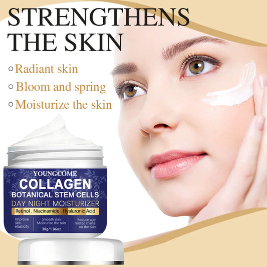 YOUNGCOME Collagen Hyaluronic Acid Skin Care Anti-Wrinkle Moisturizing Anti-Aging Night Shrink Pores Whitening Smooth Skin Care Peaceful Pleasures Health and Wellness
