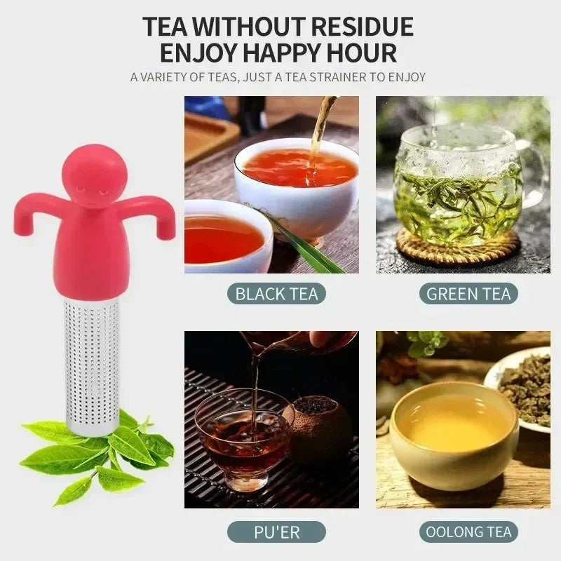 Stainless Steel Tea Infuser Kitchen Accessory Household Use Reusable Metal Makeup Brushes Massage Kitchen Dining Bar Garden Peaceful Pleasures Health and Wellness