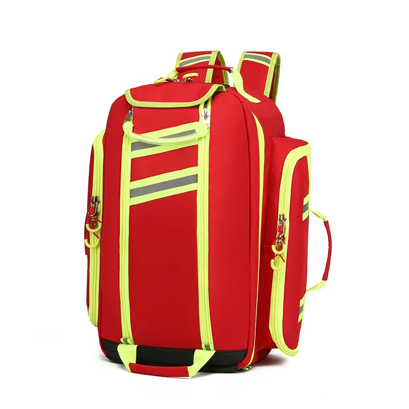 Waterproof Emergency First Aid Backpack That Can Hold 2L Oxygen Cylinders Backpack Large Capacity Disaster Relief Equipment Bag Peaceful Pleasures Health and Wellness