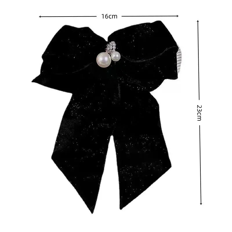 Velvet Bow Hair Clip for Women & Girls – Sweet Princess Hairpin