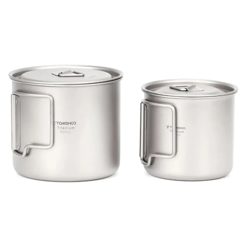 TOMSHOO Portable Cup Camping Picnic Water Mug Foldable Handle