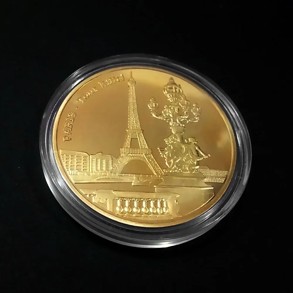 Paris Eiffel Tower Commemorative Coin – Metal Travel Keepsake