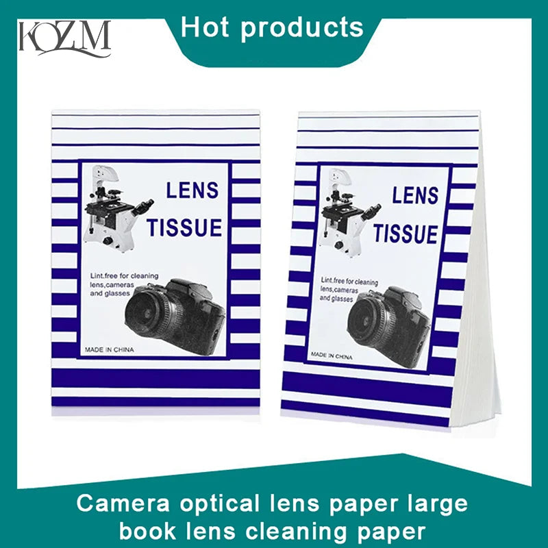50-Pack Optical Lens Cleaning Paper 10×15cm – Camera & Microscope