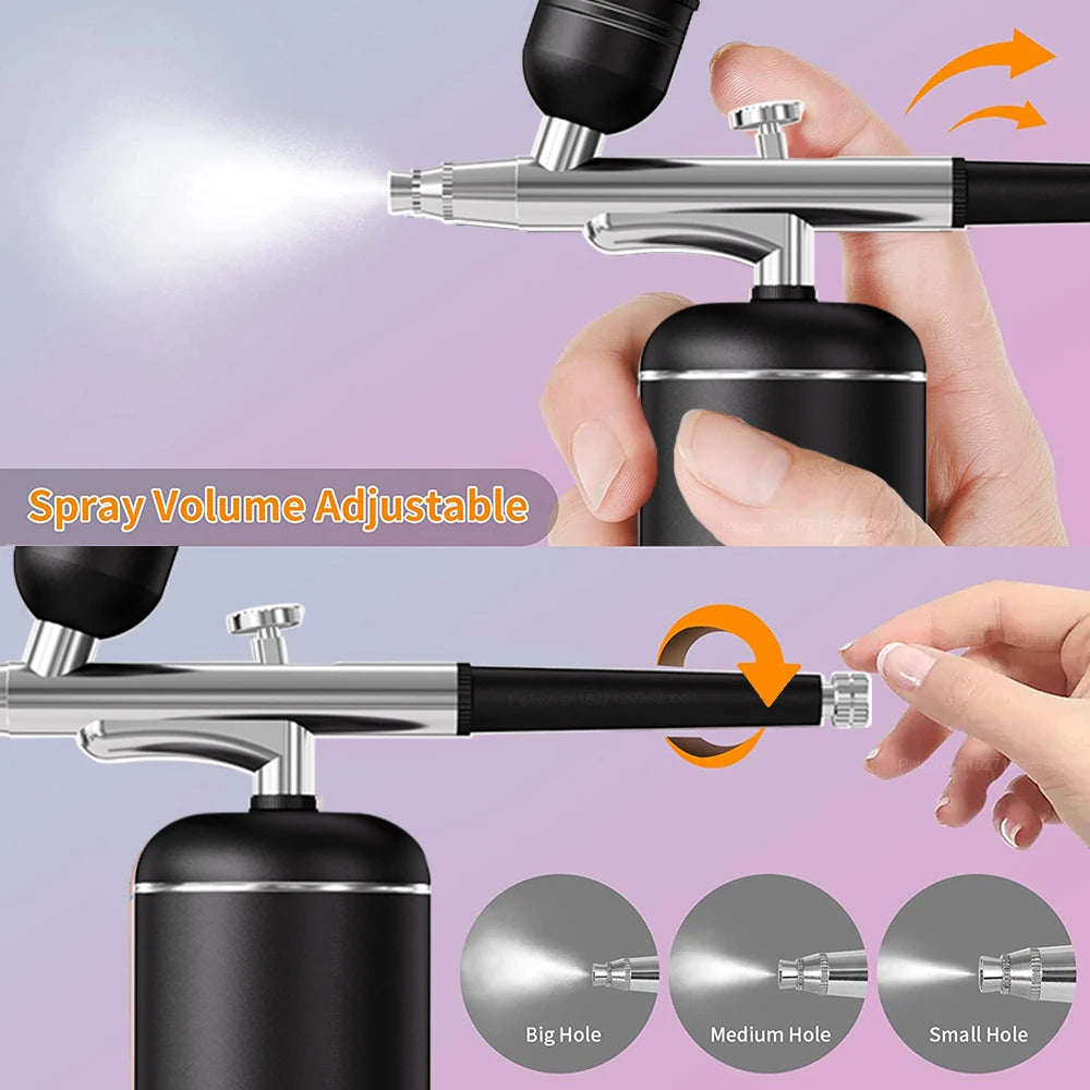 Airbrush with Compressor Mini Spray Gun for Painting Modeling Crafts Wireless Paint Spray Airbrush Painting Kit with Compressor Peaceful Pleasures Health and Wellness