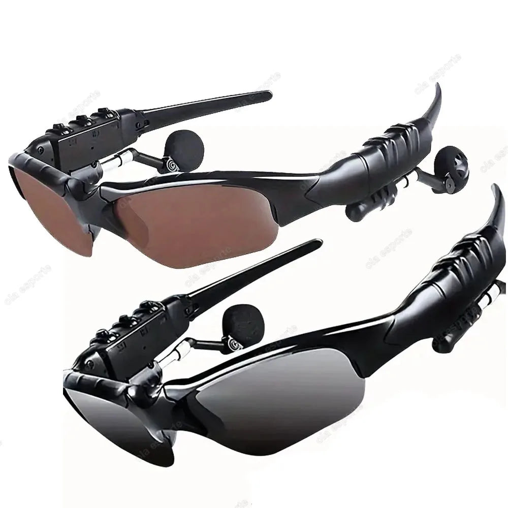 Smart Glasses Stereo Earphones Wireless Headset with Mic Glasses Sunglasses for Driving Cycling Sports Noise Reduction Headphon Peaceful Pleasures Health and Wellness 1Bk1Br