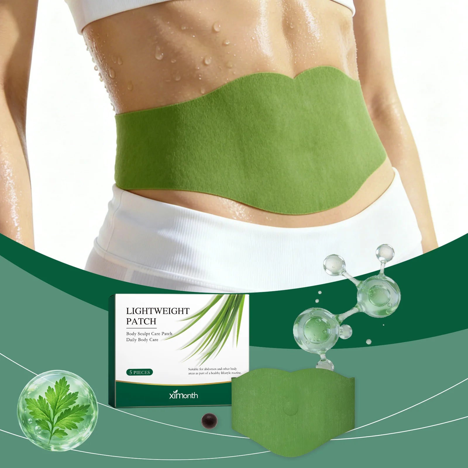 Herbal Body Care Patch Light and Moisturizing Skin, Refreshing, Breathable, Skin-Friendly, and Fitting Care Patch Peaceful Pleasures Health and Wellness