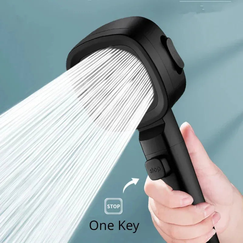 High Pressure Water-Saving Shower Head | 3 Spray Modes