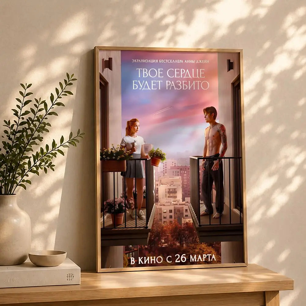 Your Heart Will Be Broken Movie Poster | HD Self-Adhesive Wall Art Movie Wall Poster Peaceful Pleasures Health and Wellness White1 15X20cmNoframe