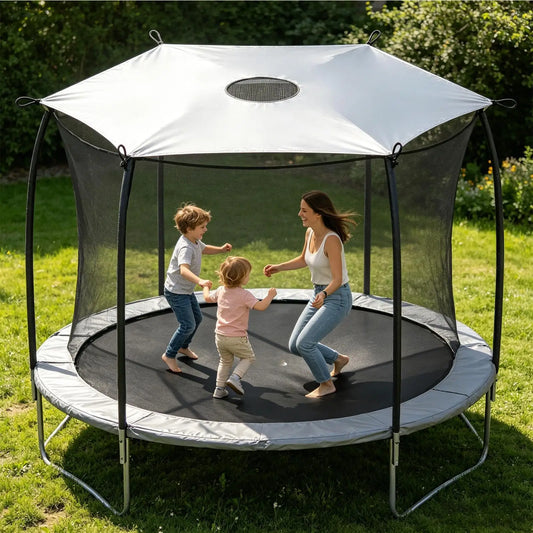 Waterproof Trampoline Sun Shade Heavy Duty UV Protection Tarp Outdoor Cover for Backyard Garden Patio Yard, Sunblock Cloth Peaceful Pleasures Health and Wellness