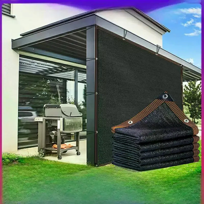 Black HDPE Sun Shade Net – UV Blocking Garden & Patio Cover