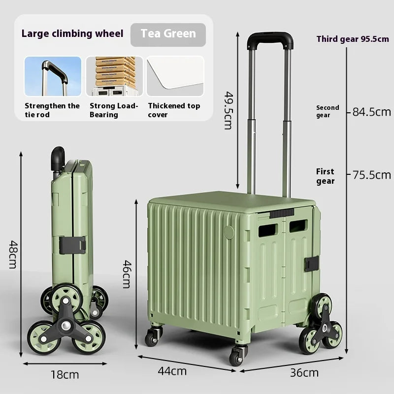 Foldable Shopping Cart with Wheels | Lightweight Collapsible Trolley