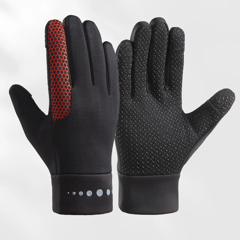 Outdoor Sports Warm Gloves Waterproof Touchscreen Suitable for Skiing and Cycling Anti-slip Gloves Peaceful Pleasures Health and Wellness Red