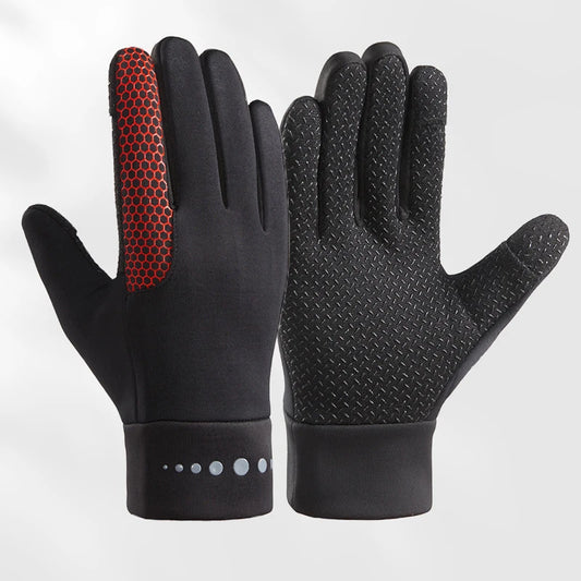Outdoor Sports Warm Gloves Waterproof Touchscreen Suitable for Skiing and Cycling Anti-slip Gloves Peaceful Pleasures Health and Wellness Red