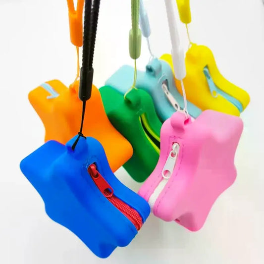 Starfish Silicone Coin Purse | Zipper Mini Storage Bag Silicone Coin Purse Oasis Select